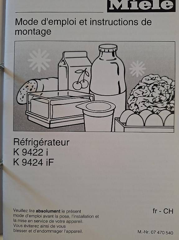 Réfrigérateurs: Frigo Miele encastrable – D'occasion à Mézières VD par Tintin07 3