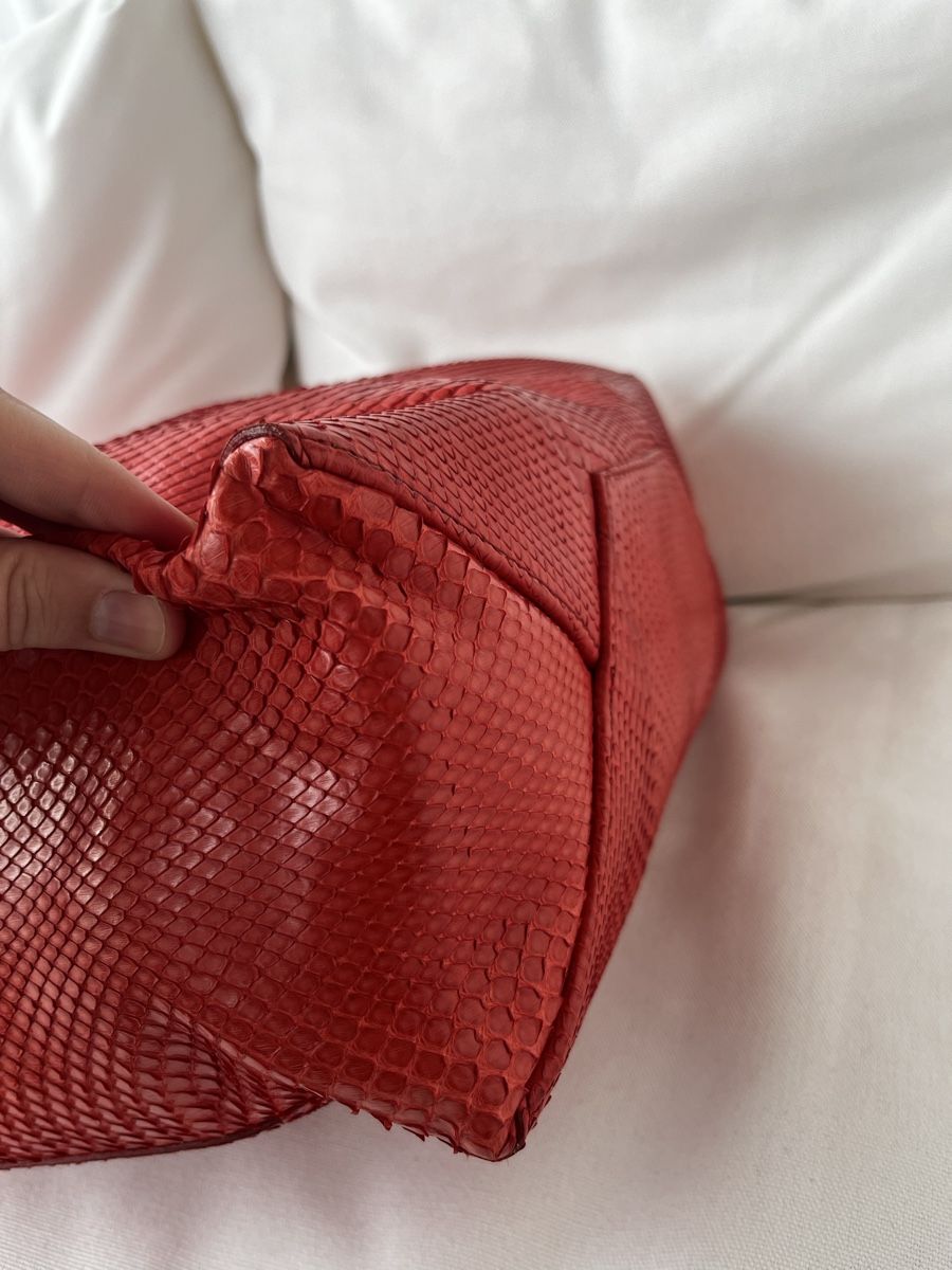 Celine Borse da donna: Céline „Cabas“ Python rot – Usato da Olten venduto da hahnice99 6