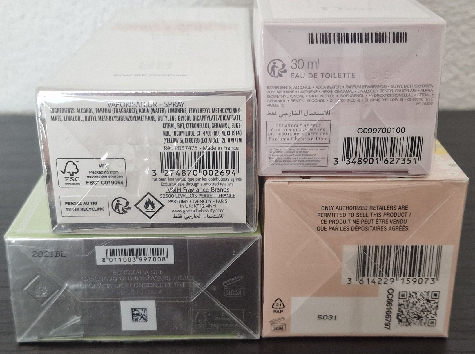 Dior Parfum & Eau de Toilette: Parfüm-Set ( Dior,Jacobs,Versace,Givenchy) – Gebraucht aus Mauren von Cthulchu 1