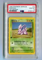 PSA 10 Nidoran Basis 55/102 1.Edition Deutsch