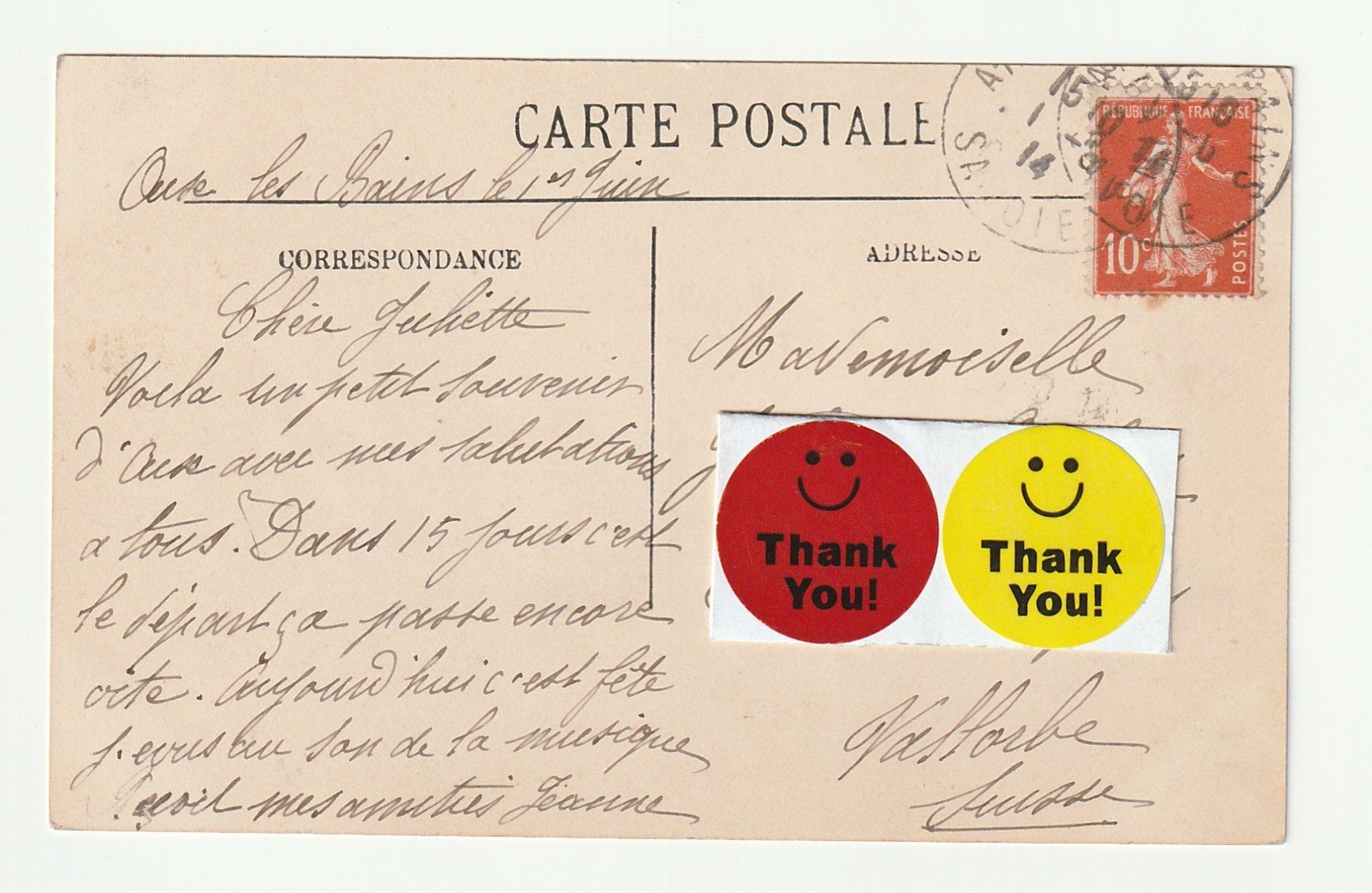 Cartes postales: Ansichtskarte Lac du Bourget Dampfschiff Frankreich 1914 – D'occasion à St. Gallen par Ricardo_Deals 1