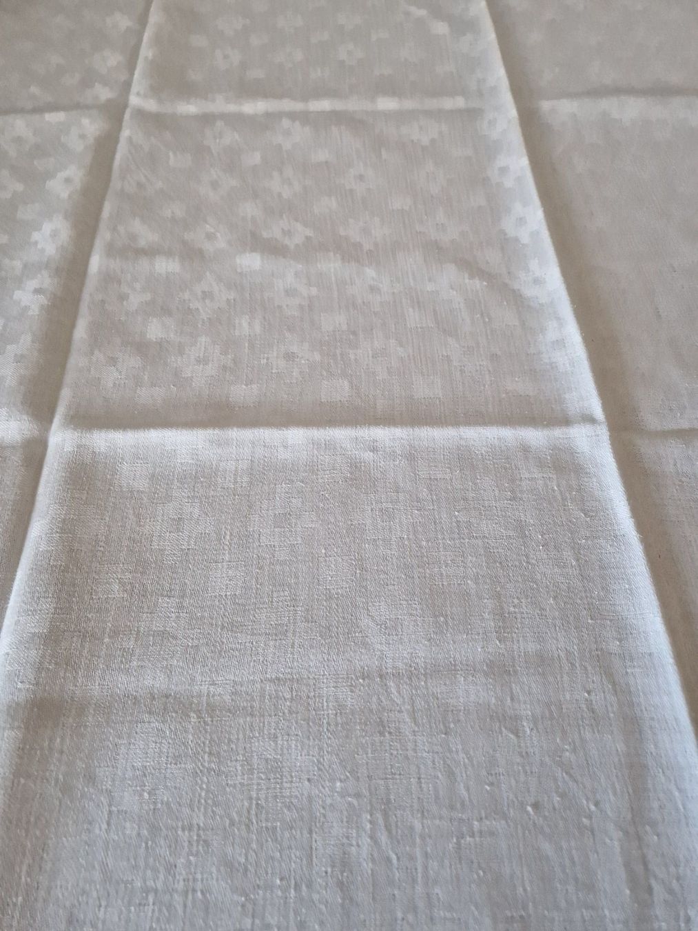 Altra biancheria da tavola: Leinendamast Tischdecke Monogramm FK – Usato da Bern venduto da Antikbatik 2