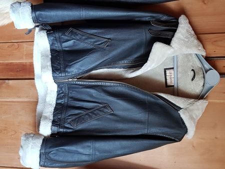 Vintage B3 - Bomberjacke Leder gefüttert, guter Zustand.