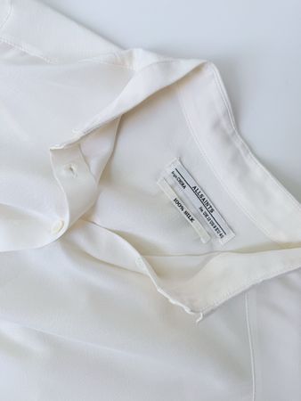 ALLSAINTS Bluse Seide Weiss Grösse M guter Zustand