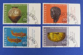 Serie Pro Patria 1973 - off.Ersttag-Eckstempel BERN mit Tabs