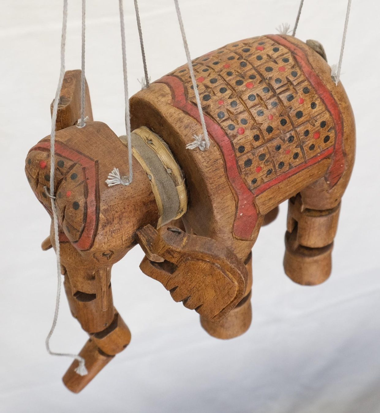 Statuette: Marionette Elefant aus Holz 18cm – Usato da Zürich venduto da Masala-Oase 8