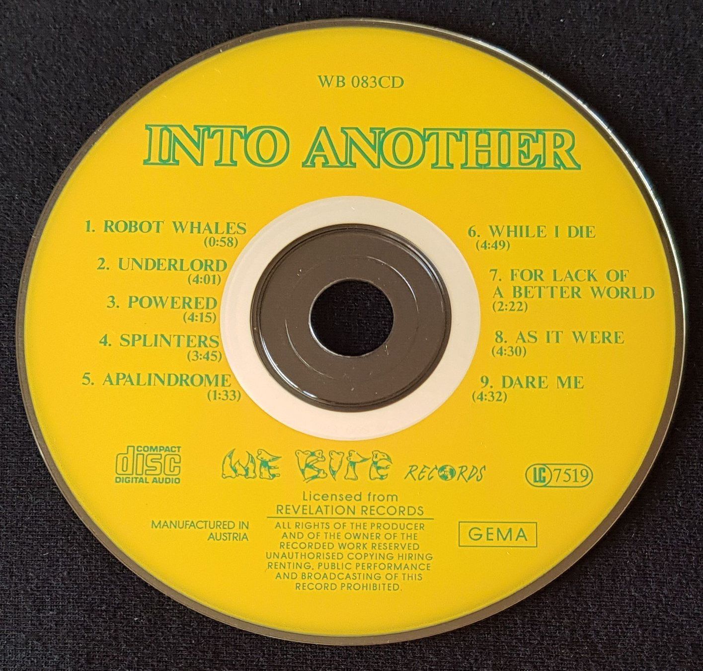 CD: Into Another - Into Another - CD - 1991 - First Press – Usato da Uster venduto da Zardodel 2