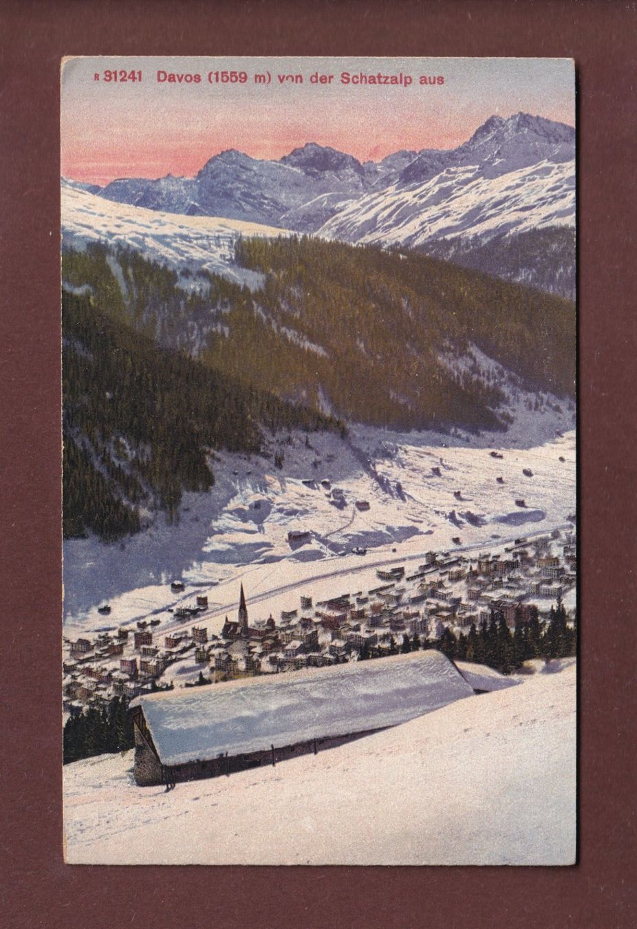 Cartoline postali: DAVOS von der Schatzalp – Usato da Pully venduto da nicecards