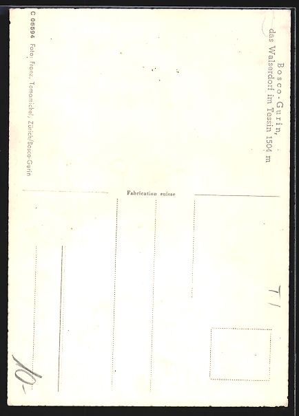 Cartes postales: AK Bosco-Gurin, Teilansicht mit Bergen – D'occasion à Berlin par bartko-reher 1