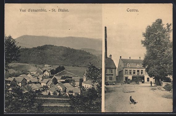 Cartoline postali: AK St. Blaise, Vue d'ensemble, Centre – Usato da Berlin venduto da bartko-reher