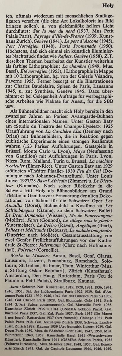Dipinti: Adrien HOLY (1898-1979) – Usato da Grosshöchstetten venduto da Perle1951 6