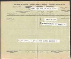 Telegramm mit Balkenstempel Thalwil 1932