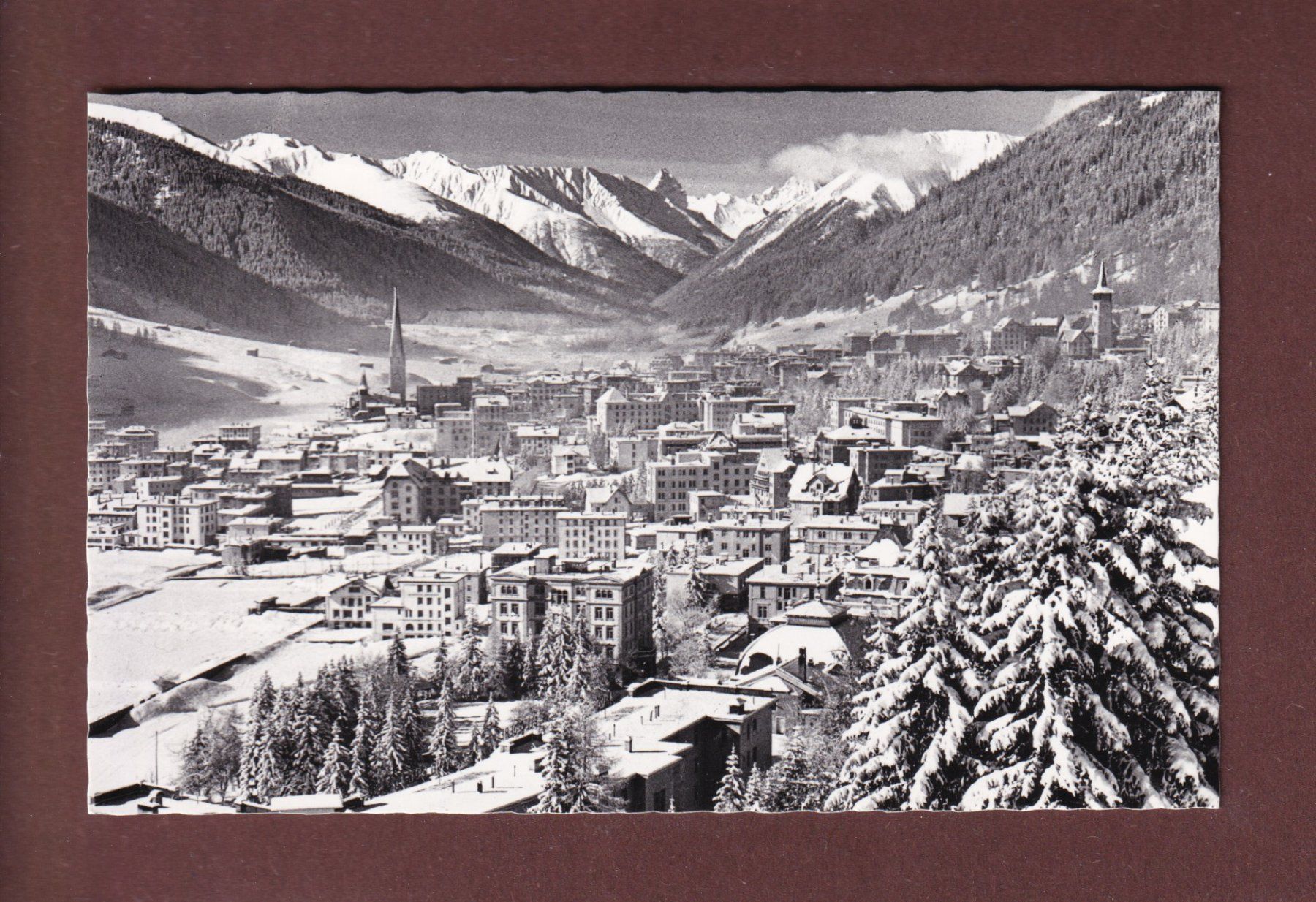 Ansichtskarten: DAVOS unter Schnee - 1966 – Gebraucht aus Pully von nicecards-shop