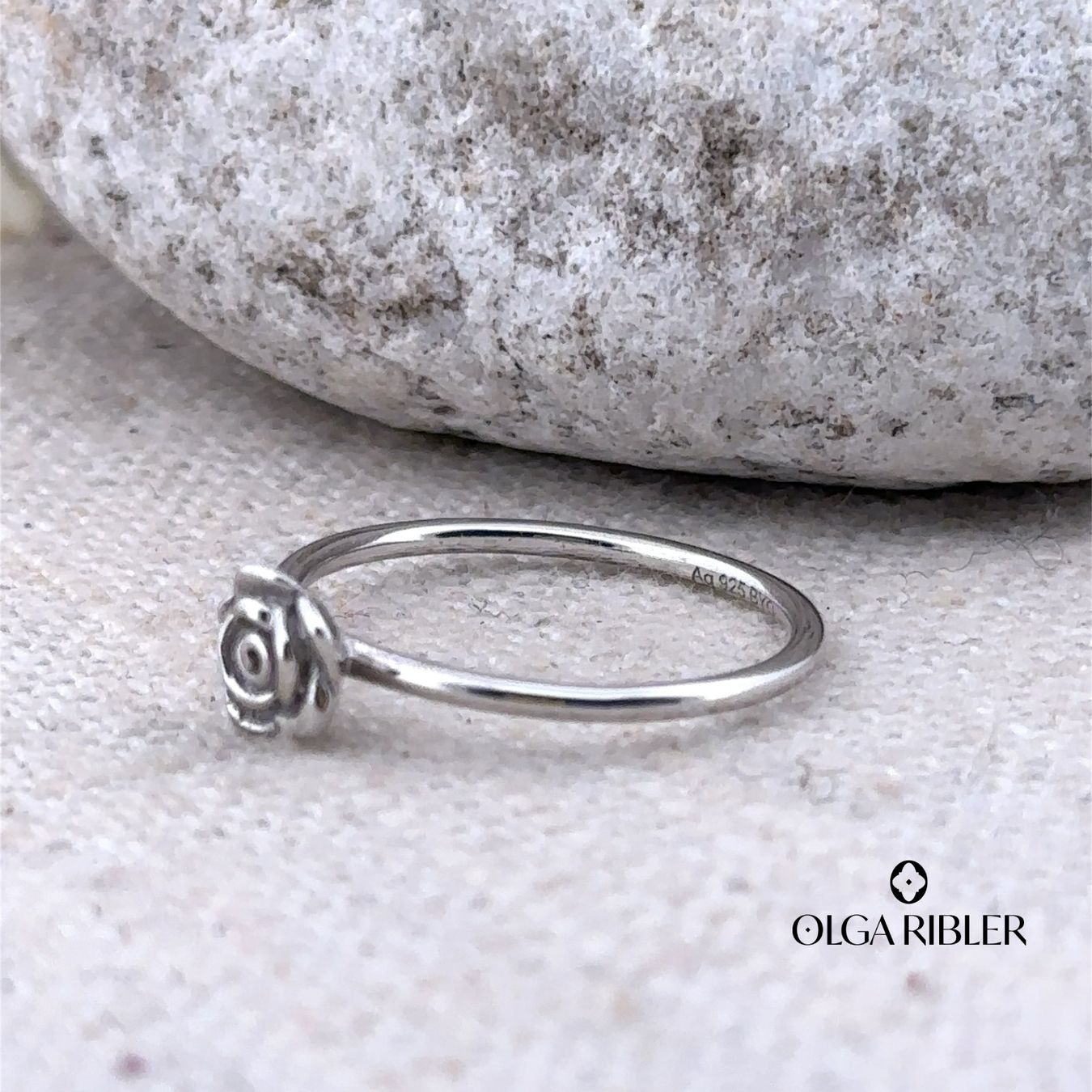 Olga Ribler Anelli: Feiner Silber Ring 925 mit Rose Grösse 50 – Nuovo (secondo la descrizione) da Luzern venduto da Schmuckoutlet 4
