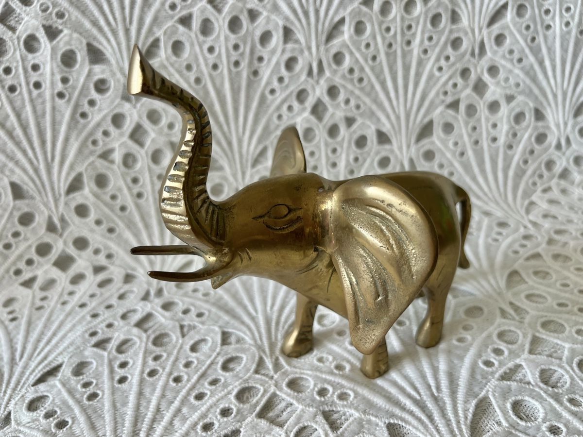Statuette: Vintage Messing Elephant Figur 16cm – Usato da Frenkendorf venduto da Only1 3