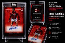 Topps AC Milan 125th Marco Van Basten Red Parallel /49