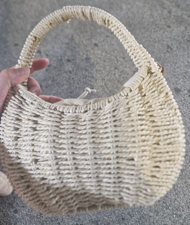 Tasche Korbgeflecht Damen beige neuwertig