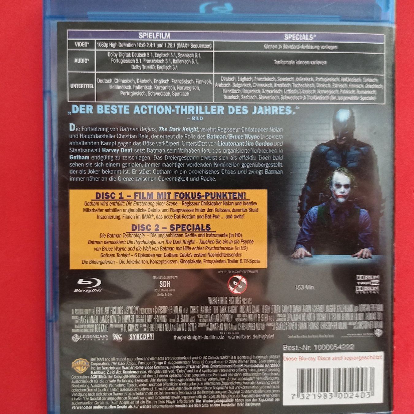 Tutti i DVDs: The Dark Knight - 2 Disc – Usato da Dübendorf venduto da kb86_MOVIE 1