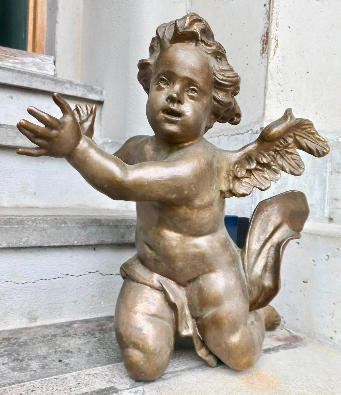 Statuette: Barock Engel Putto Bronze – Usato da Burgdorf venduto da glasrabe01 1