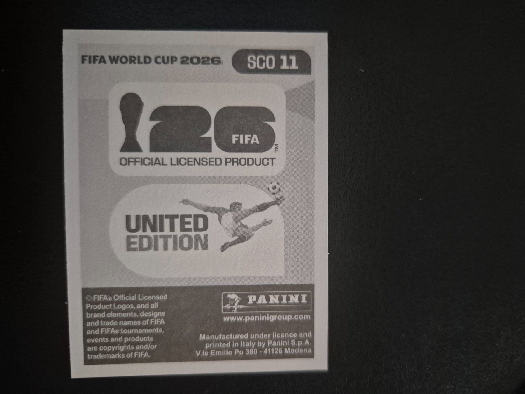 Panini Carte collezionabili: Panini WM 26 SCO 11 – Nuovo (secondo la descrizione) da Rorschacherberg venduto da AJ3108 1