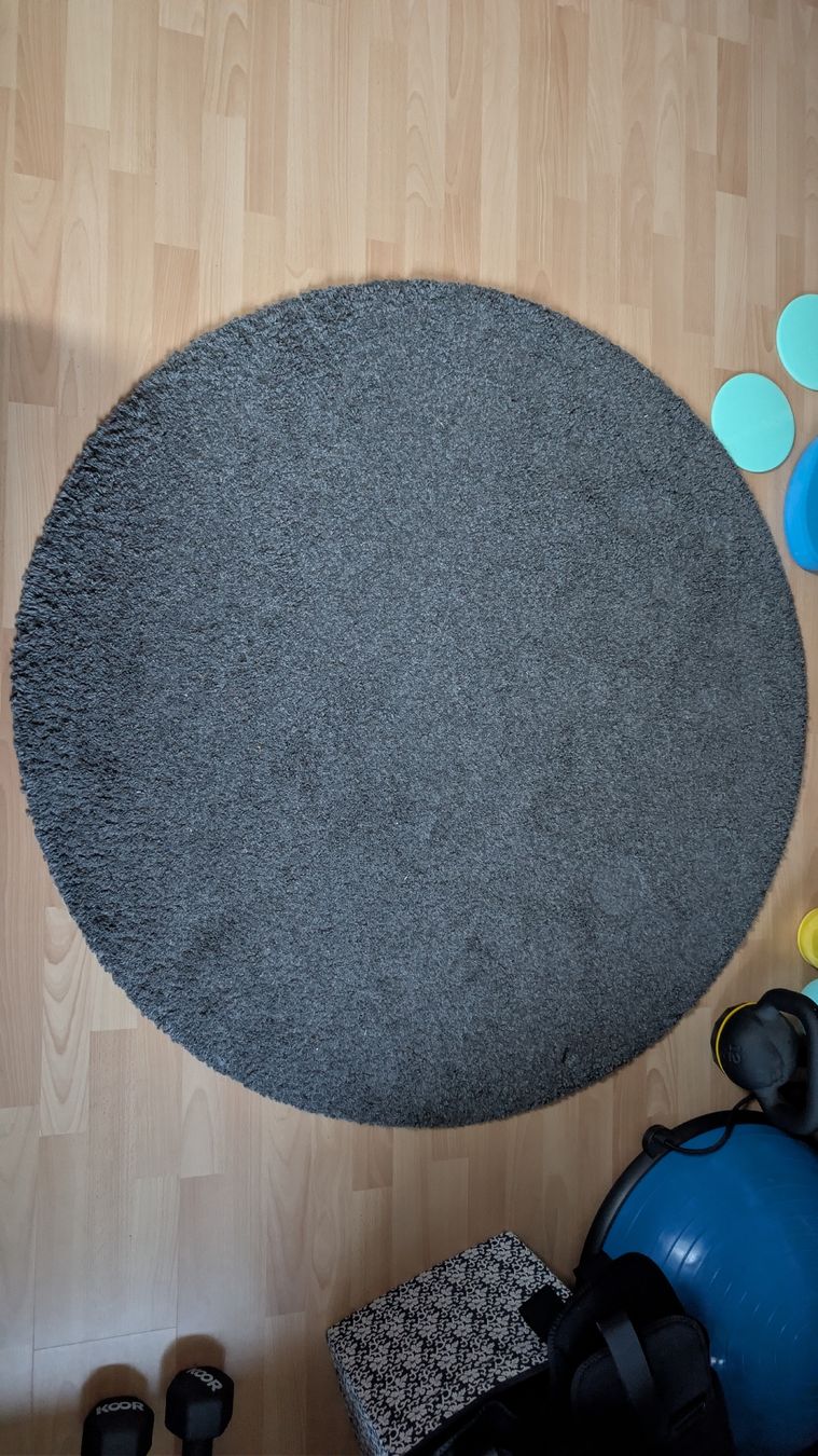 Tappeti: Teppich dunkelgrau, rund ca. 133 cm Durchmesser – Usato da Birrwil venduto da dan_jdw7