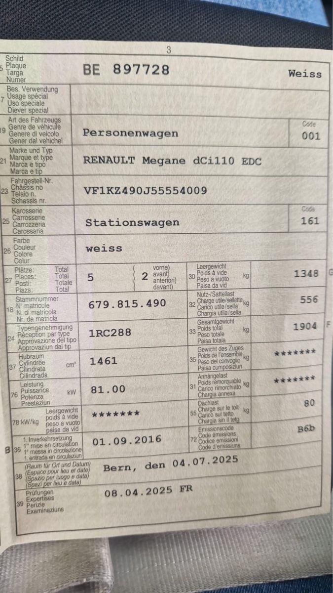 Renault Automobili: RENAULT Megane 1.5 – Usato da Zollikofen venduto da nha_825x 9