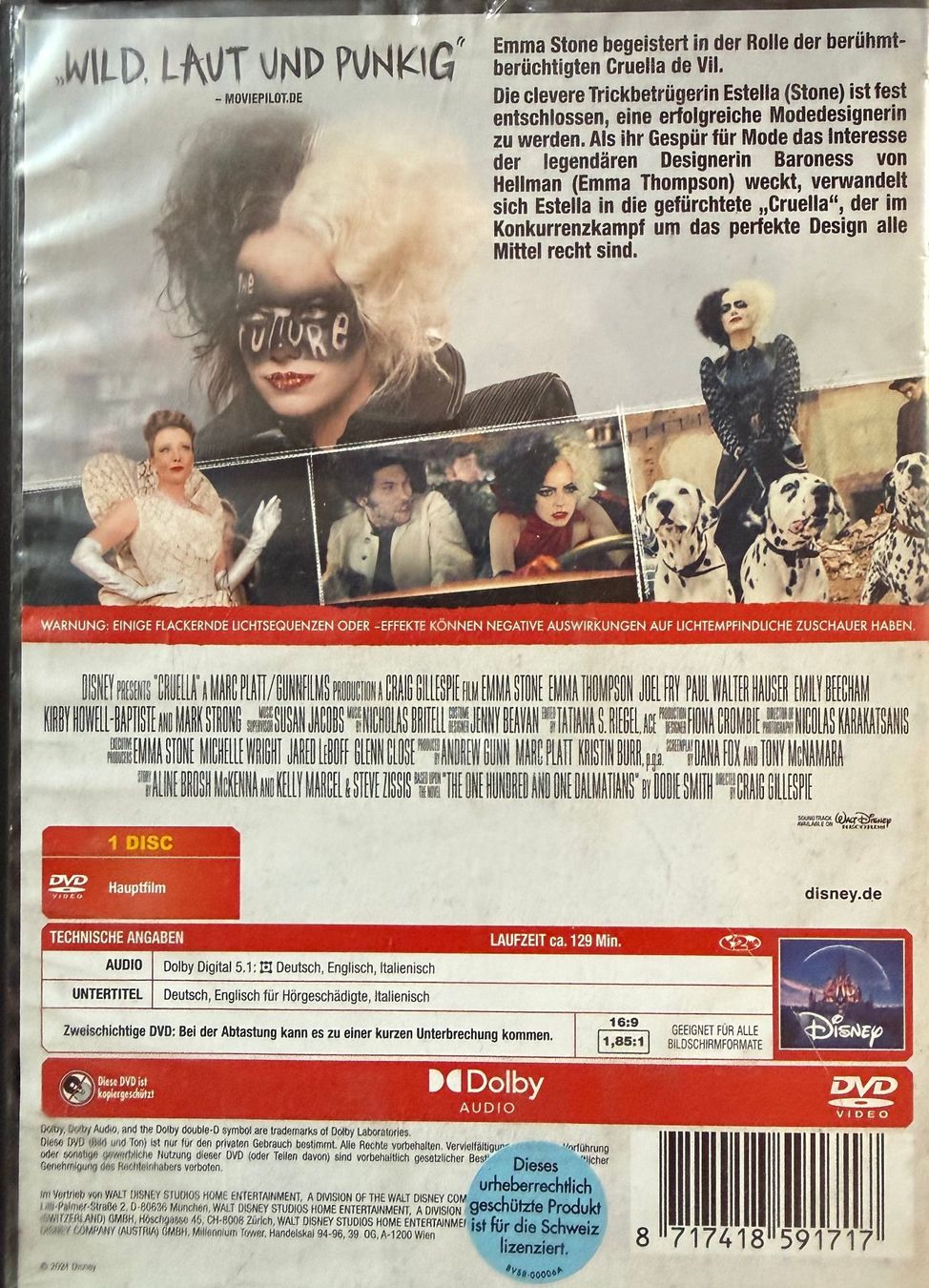 Tutti i DVDs: DVD - Disney's Cruella / Emma Stone – Usato da Zäziwil venduto da kreative-ideen 1