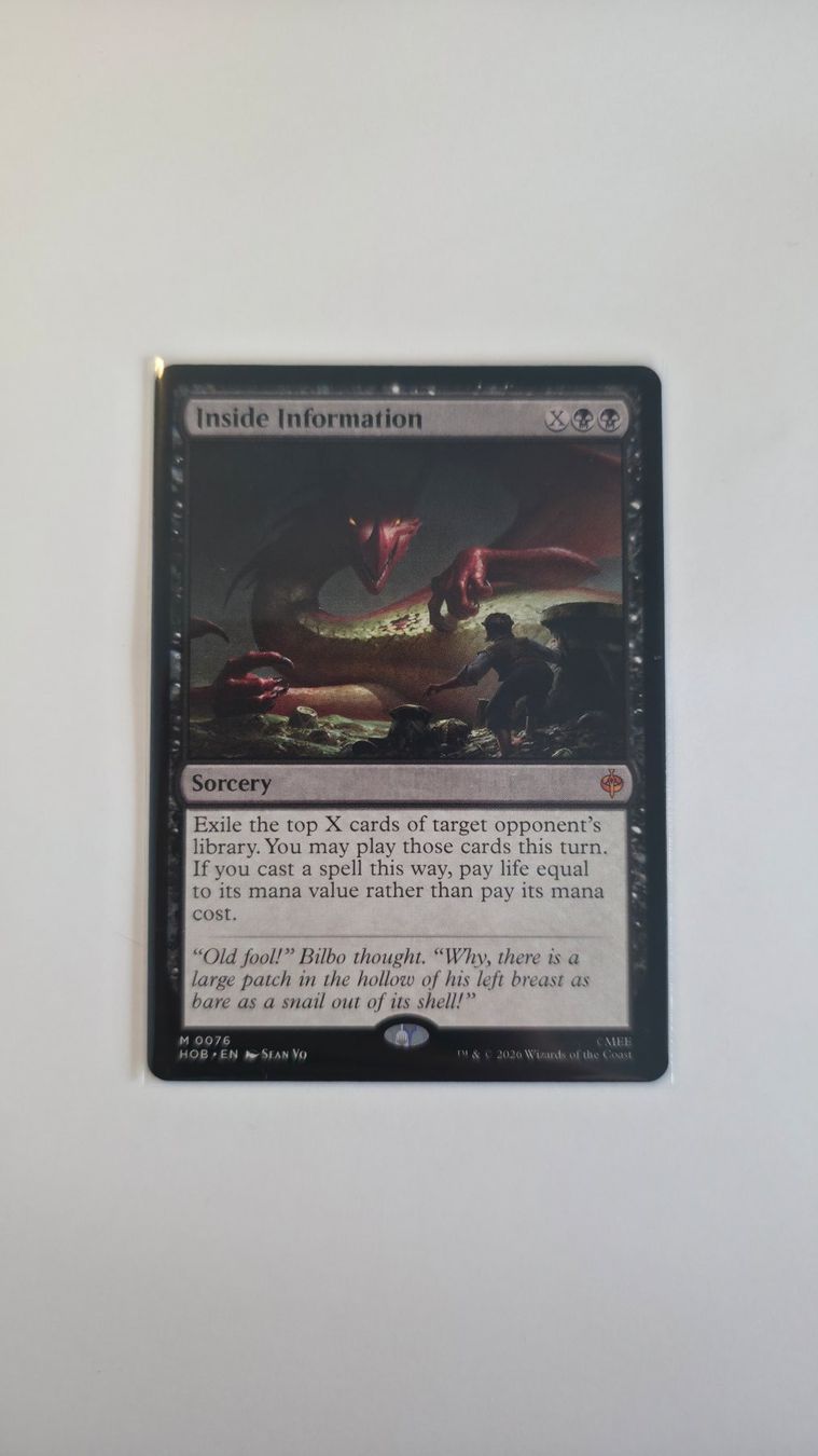 Magic The Gathering Carte collezionabili: Hobbit - Inside Information (0076) - Mint – Nuovo (secondo la descrizione) da La Tour-de-Peilz venduto da val_h8g8