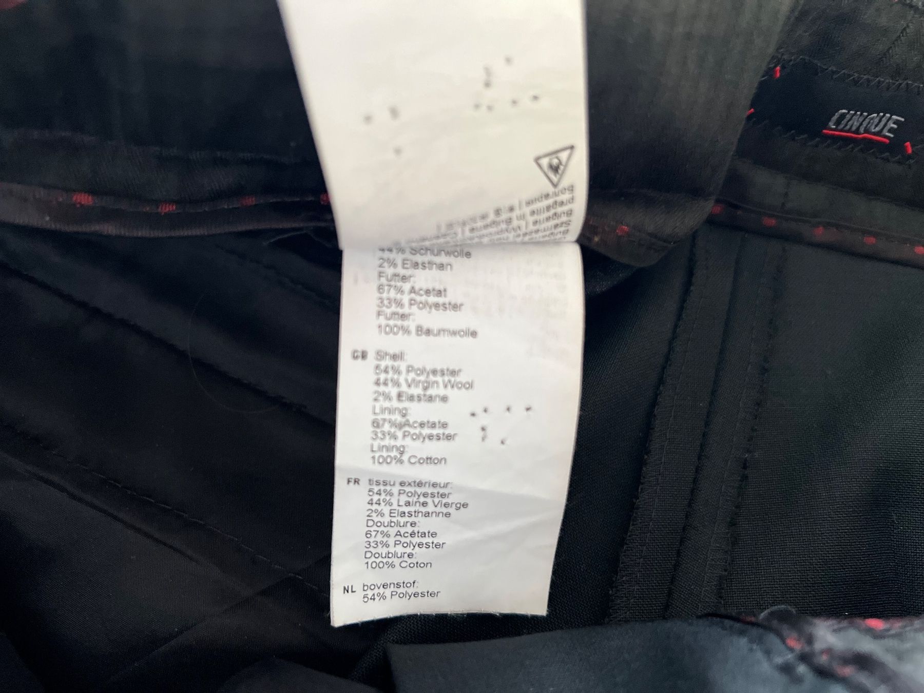 Cinque Pantaloni: Stoffhose Cinque schwarz klassisch Gr. 44 – Usato da Ebmatingen venduto da Mistelu 5