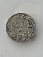 2 Franken 1904  sehr Rar