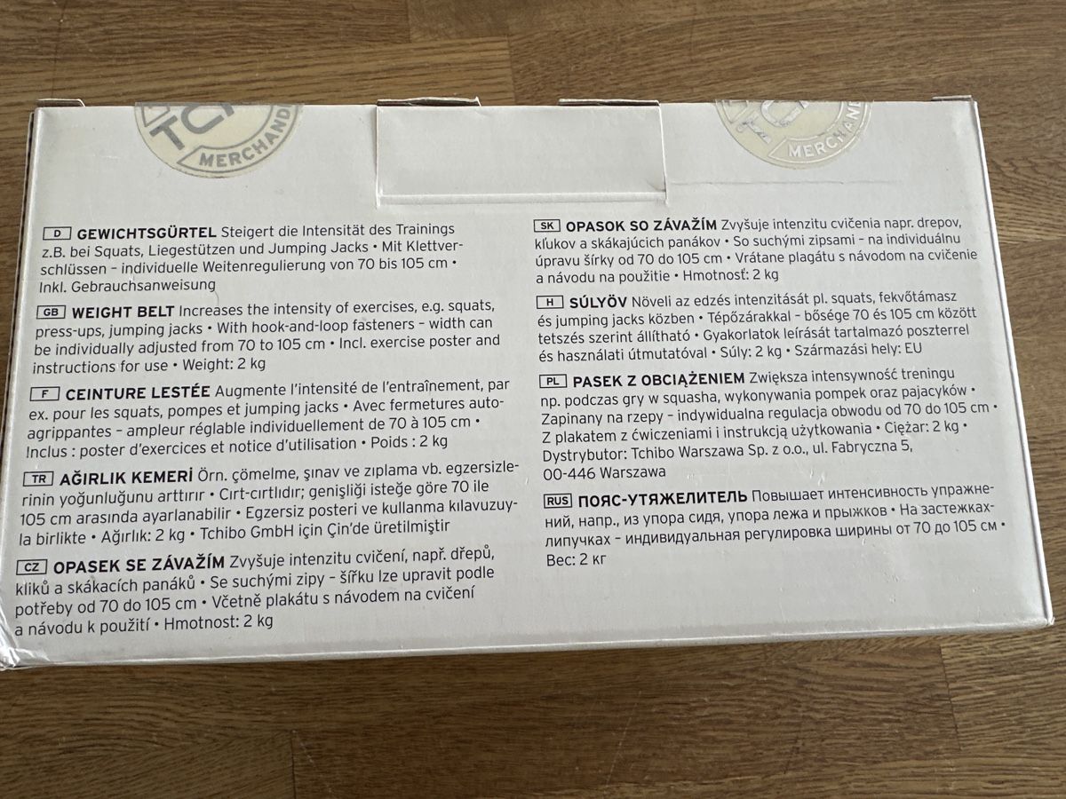 Gürtel: Gewichtsgürtel, 2 kg, neu – Neu und originalverpackt aus Krauchthal von Kiddy32 2