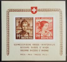 3290) J98I-99I, Pro  Juventute Sonderblock 1941 postfrisch