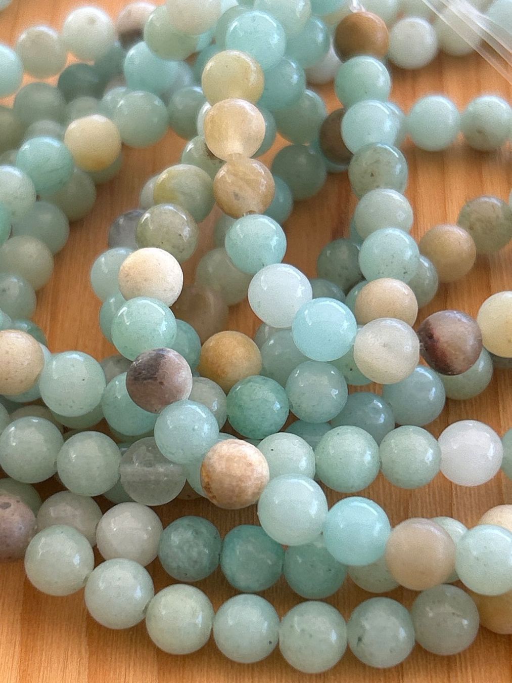 Mineralien & Heilsteine: Strang Amazonite Kugeln NL / stone beads 4 mm – Neu (gemäss Beschreibung) aus Niederrohrdorf von Ytobi