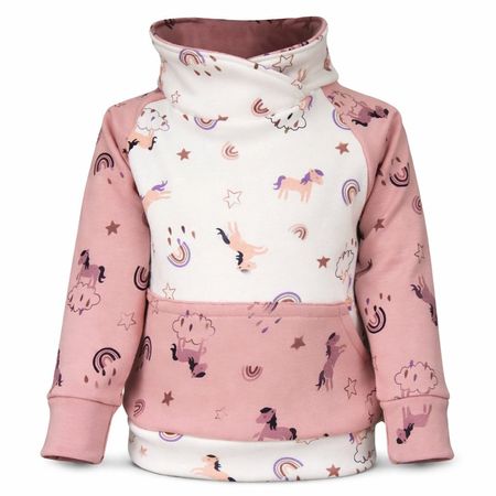 Winter/Fleece Pullover mit Kragen - Einhorn Gr.92/98 - NEU