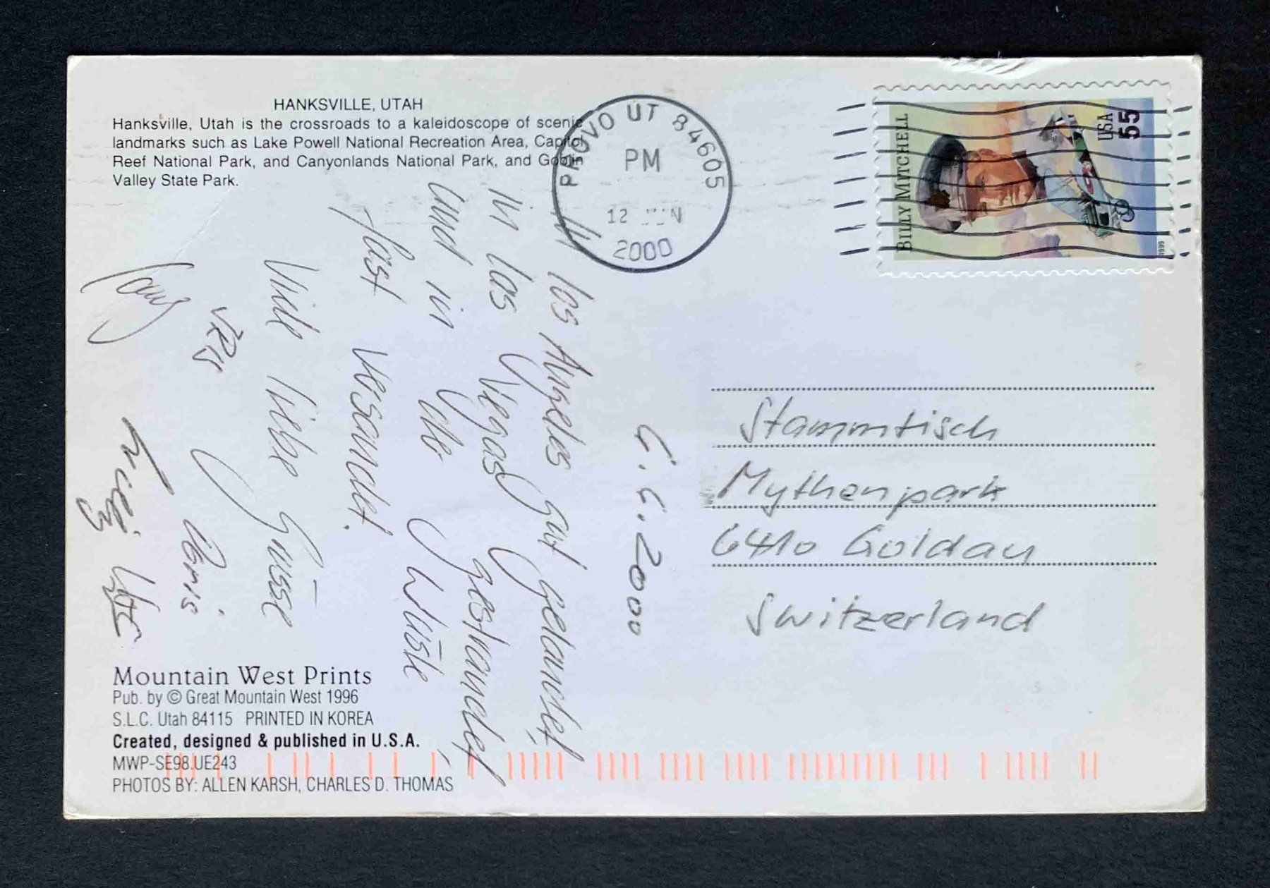 Cartoline postali: AK HANKSVILLE UTAH – Usato da Goldau venduto da Balkonia09 1