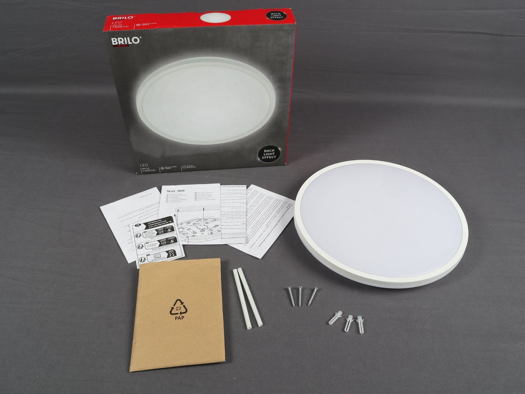 Kronleuchter & Deckenlampen: BRILO Deckenleuchte Led 15W – Neu und originalverpackt aus Steinen von Restwert_Steinen