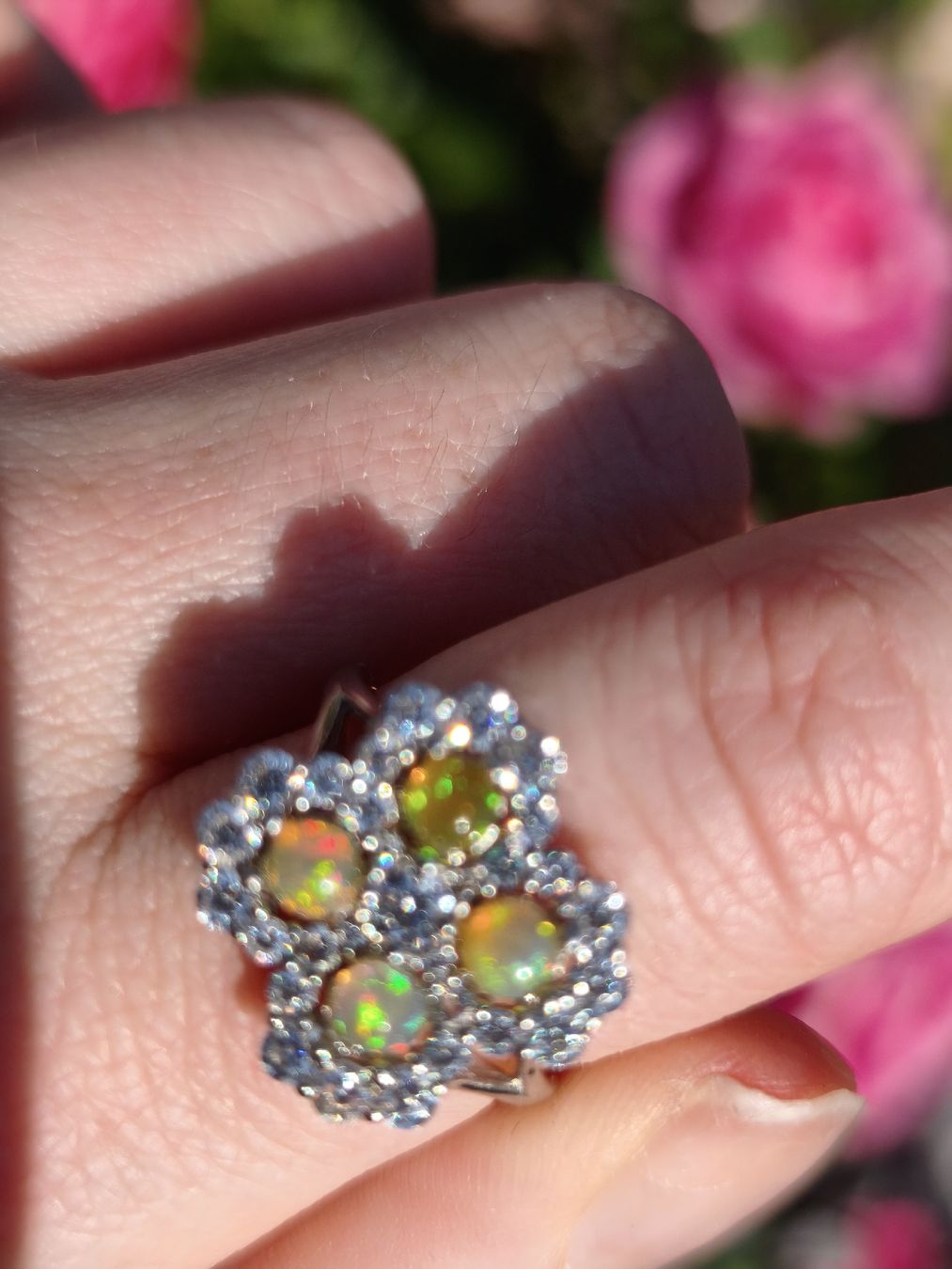 Anelli: Opal Ring, Sterling Silver, Vintage Style, Gr. Verstellbar – Nuovo (secondo la descrizione) da St. Gallen venduto da GIULESGG 2