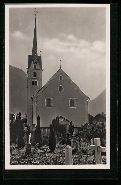 Cartoline postali: AK Malans, Blick auf die Kirche – Usato da Berlin venduto da bartko-reher