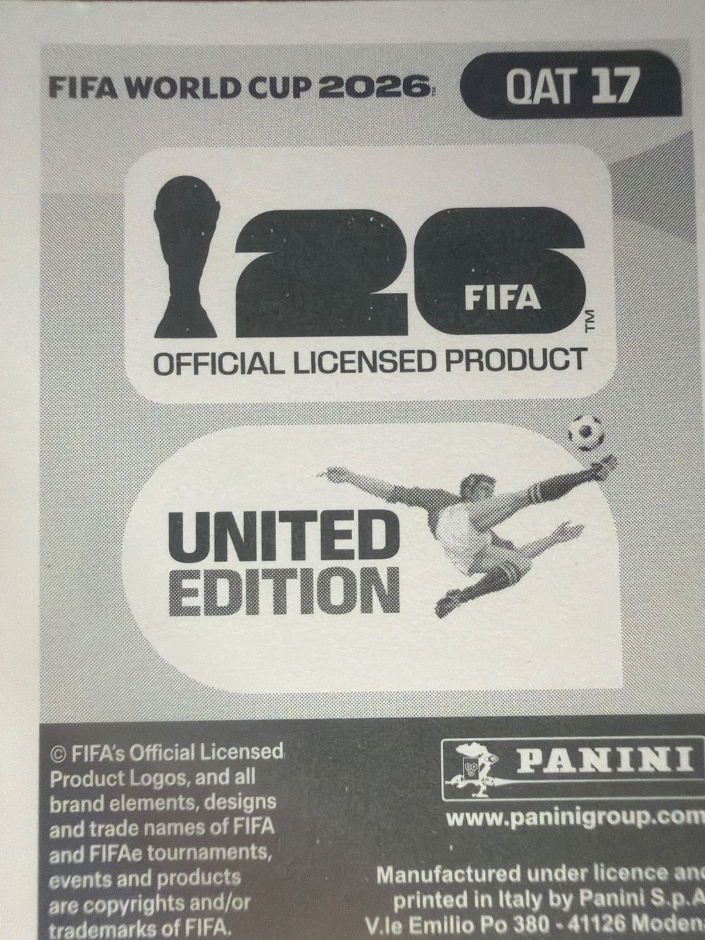 Panini Cartes à collectionner: Panini QAT17 – Neuf (Voir description) à Susten par Rechnun 1
