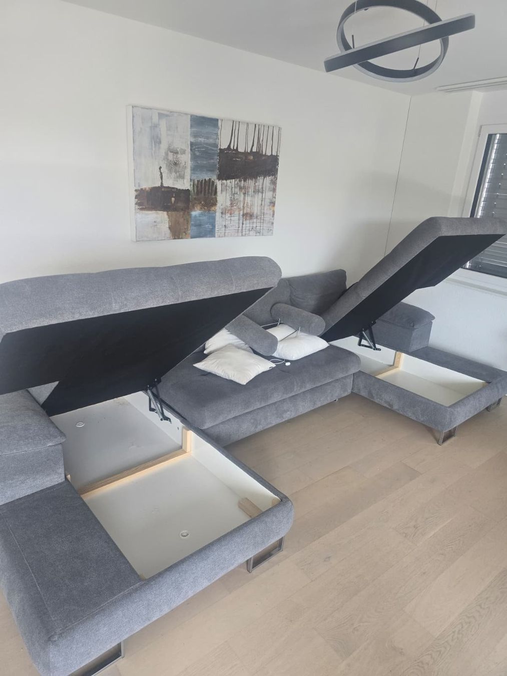 Sofas: Grosses Ecksofa mit Bettfunktion und Bettkasten, 3.40m – D'occasion à Uzwil par Dkcryp 7