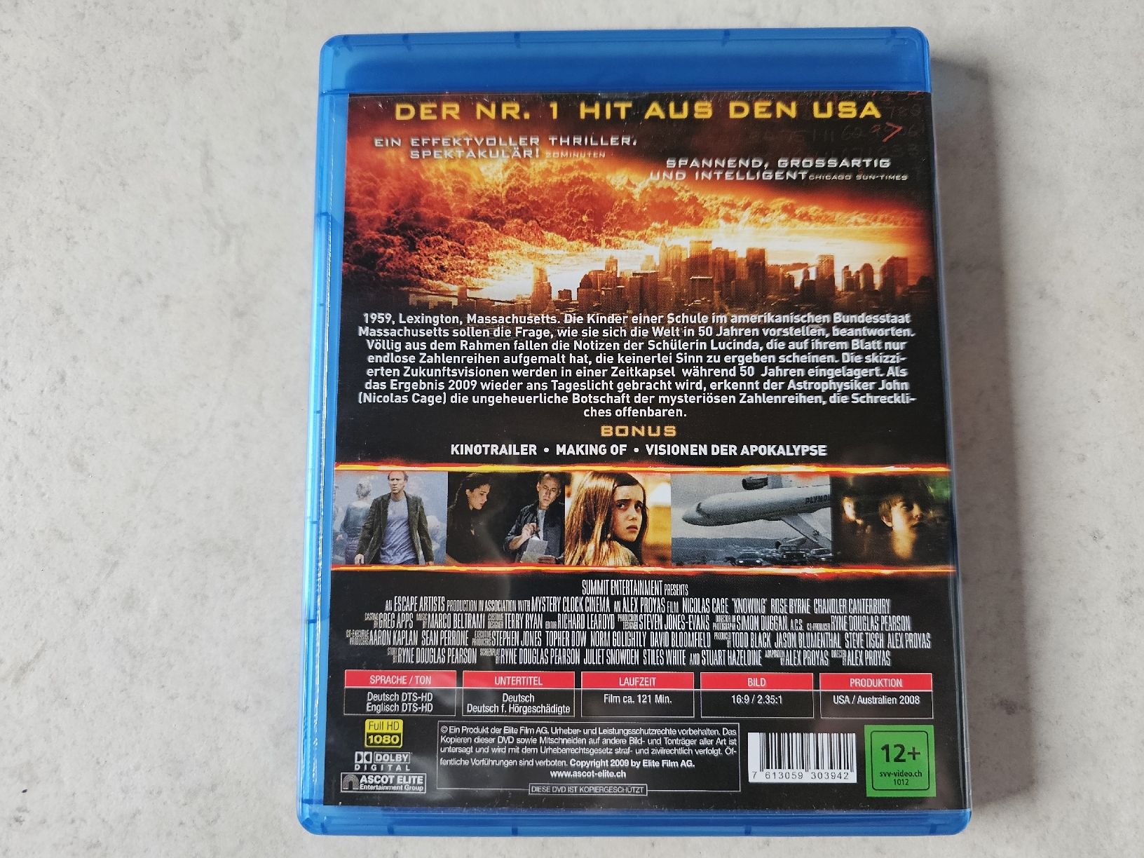 Tutti i DVDs: Knowing  /  Bluray  (Nicolas Cage) – Usato da Schneisingen venduto da backstore24 1