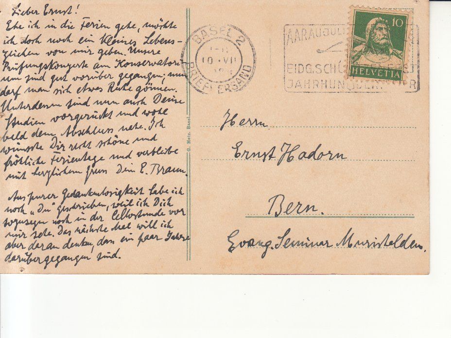 Cartoline postali: Basel Münster 1924 – Usato da Bürglen TG venduto da StampGraf 1