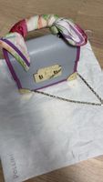 Sac Pollini bandoulière gris et rose, parfait pour l'été!