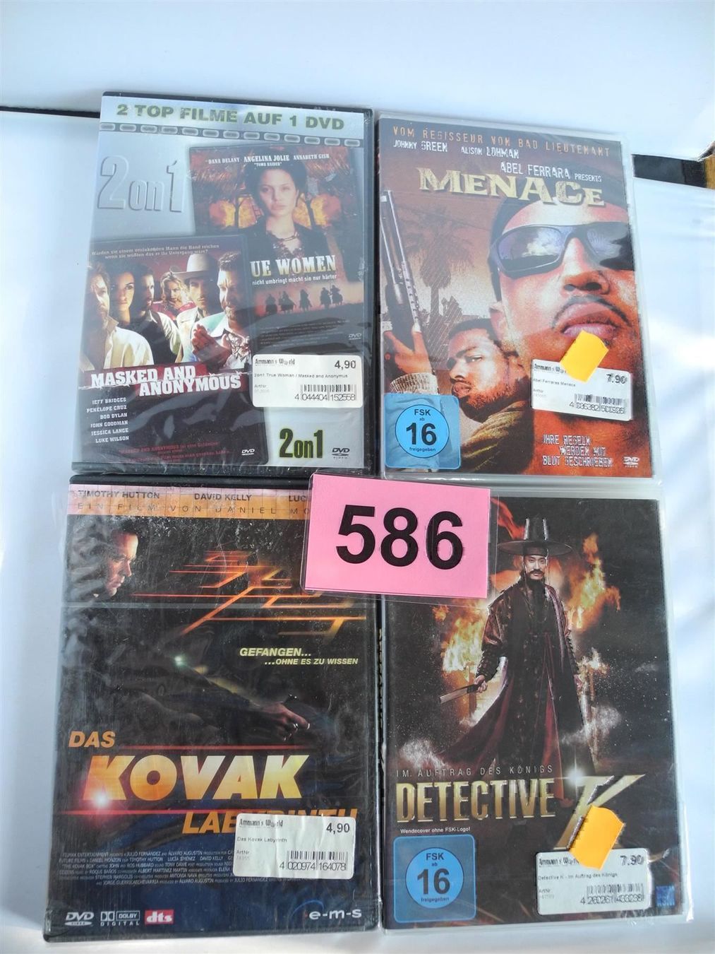 Alle DVDs: 4 DVD's Kovac Labyrinth, usw. Nr. 586 – Neu und originalverpackt aus Kottwil von Crazyrolf