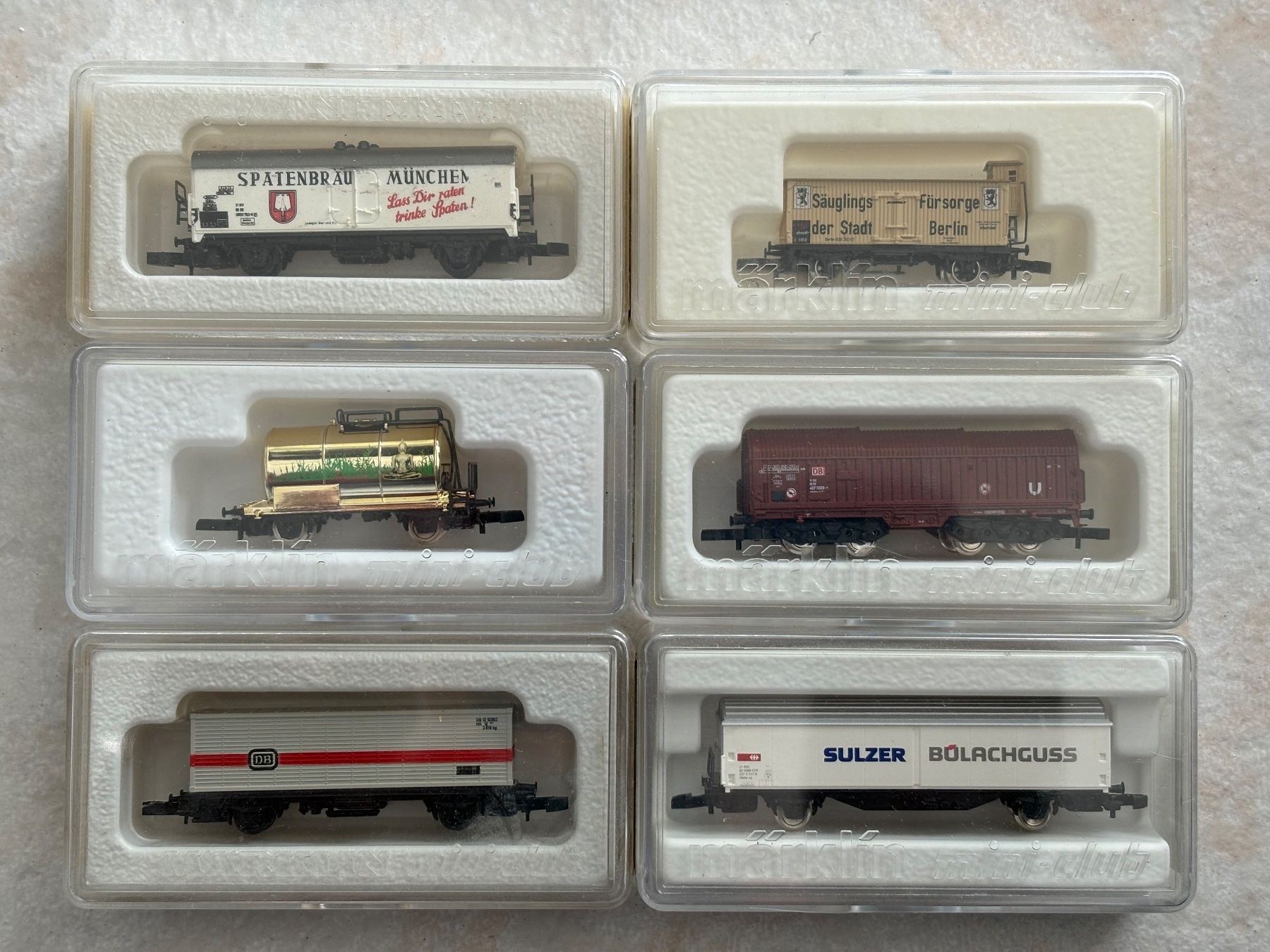 Märklin Modellini di ferrovie: 6x Marklin Z Guterwagen – Nuovo (secondo la descrizione) da Hauterive NE venduto da eriamch