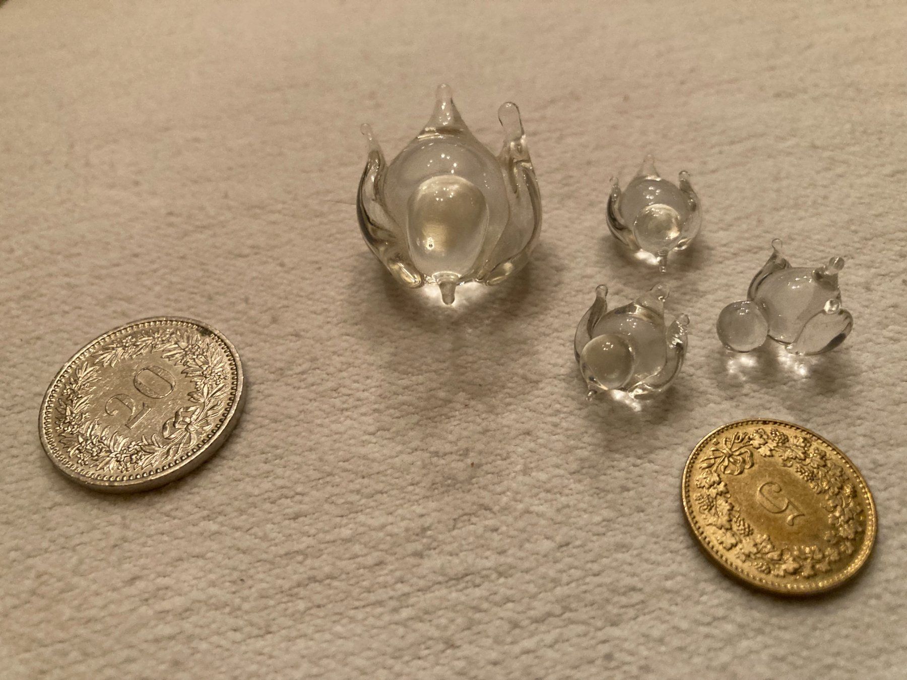 Murano Statuette: Glas Miniaturen 4 Enten/3 Gänse – Usato da Rickenbach Sulz venduto da bea_7ssd 1