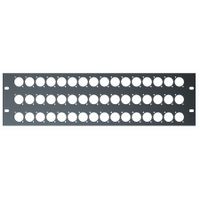 RS297 3-HE rack panel for 48 XLR Connect
