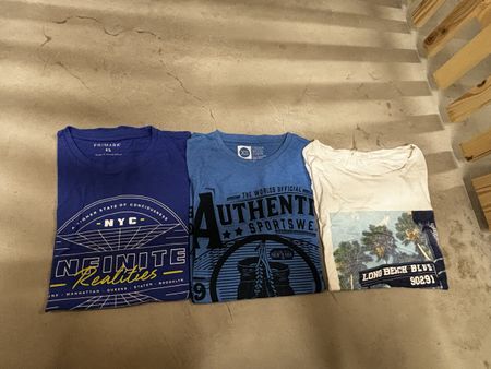 3 Herren T-Shirts Gr. XS Primark Mango CWS Top Zustand