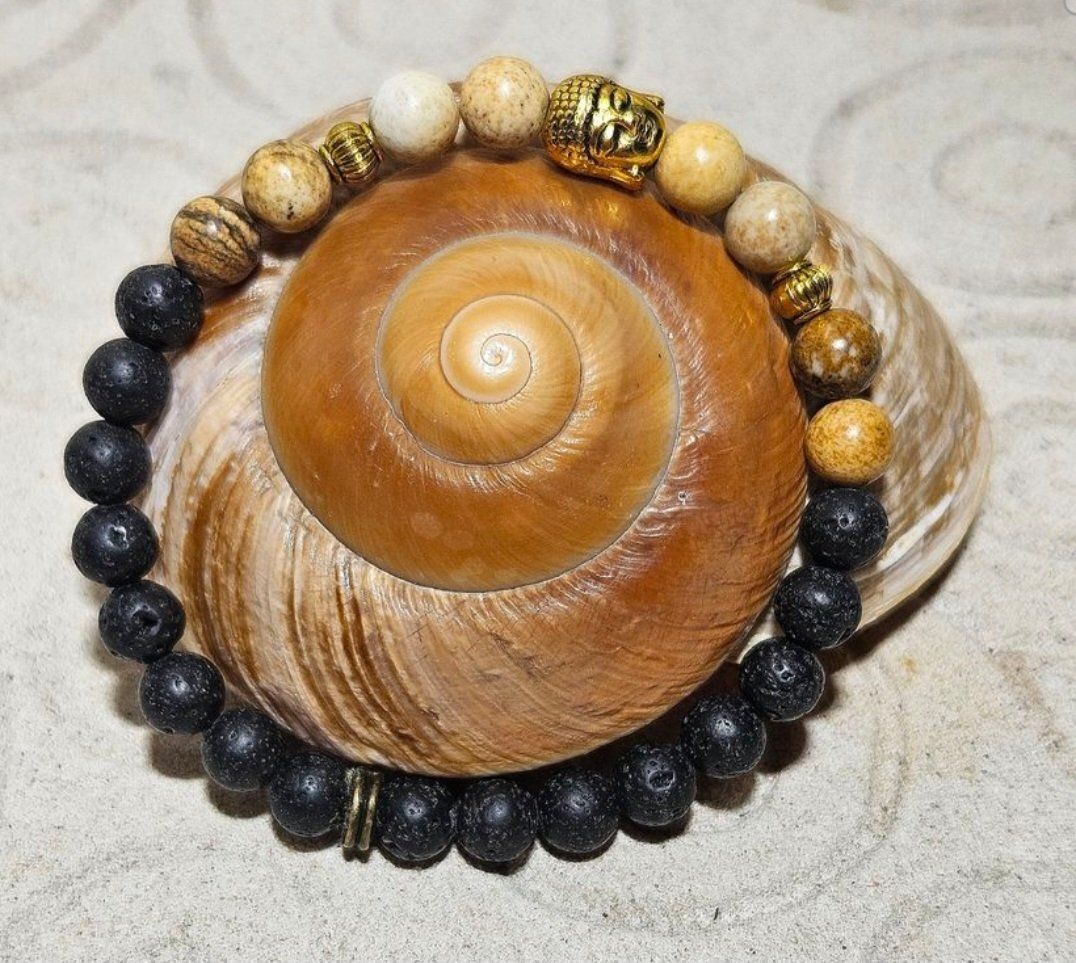 Bracciali & Braccialetti: Buddha-Lava Steinarmk. - Spendenaktion – Nuovo (secondo la descrizione) da Unterkulm venduto da Nachtigall 1