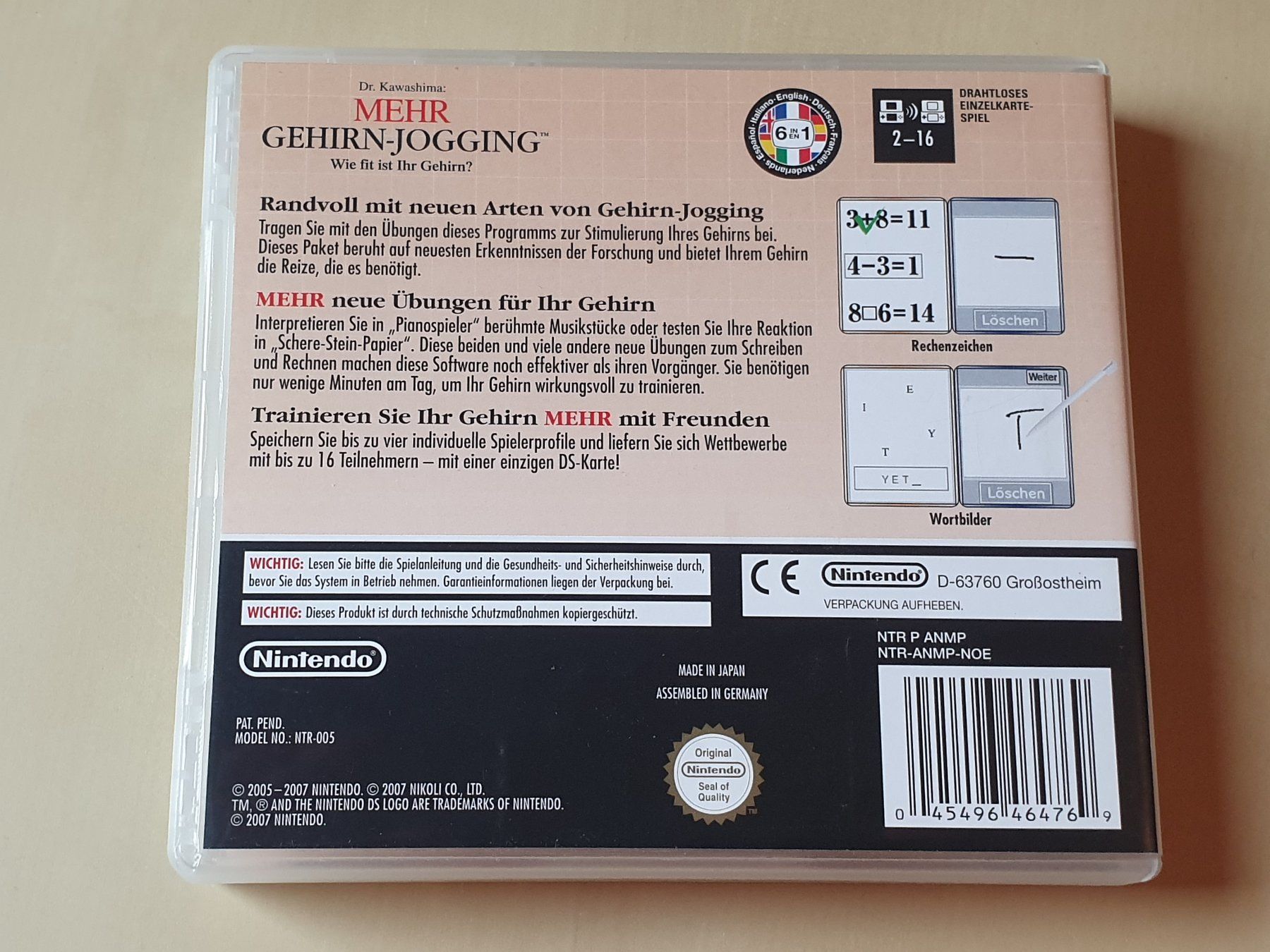 Nintendo Giochi: Mehr Gehirn Jogging – Usato da Stansstad venduto da collectorsshop 1